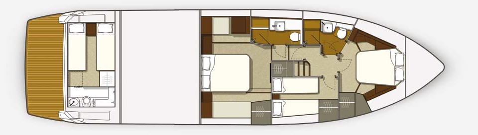 Galeon 560 Skydeck Pont Inférieur