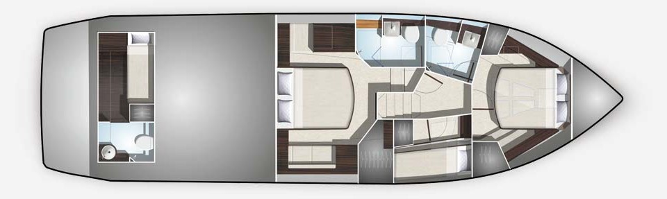 Galeon 510 SKYDECK Lower Deck
