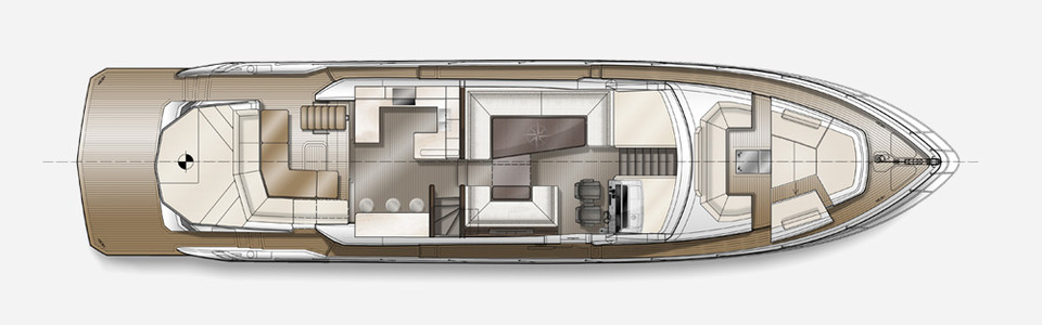 Galeon 700 Skydeck Hauptdeck
