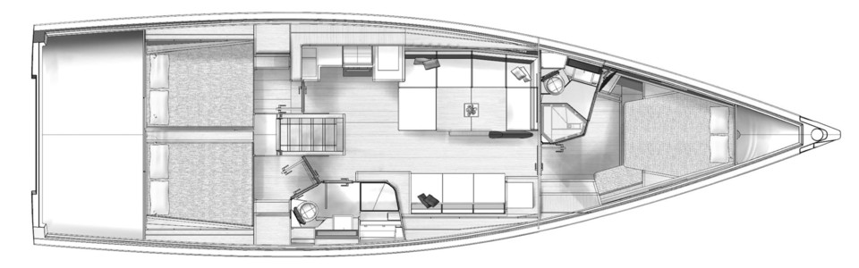 Grand Soleil 48 Lower Deck (Optional)