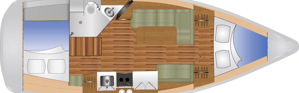 Marlow-Hunter 31 Pont Inférieur