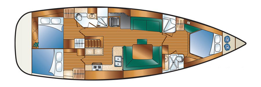 Marlow-Hunter 50 Pont Inférieur