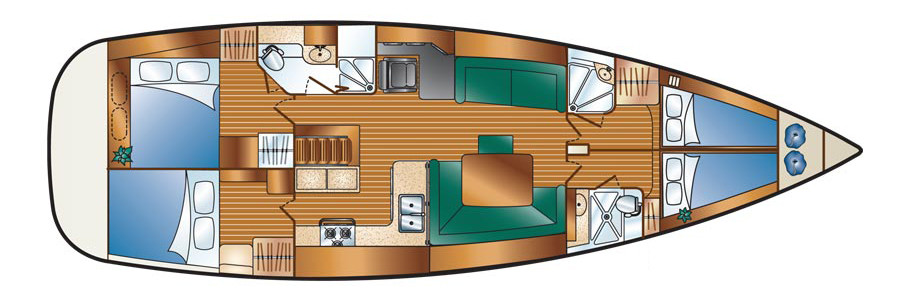 Marlow-Hunter 50 Lower Deck (Optional)