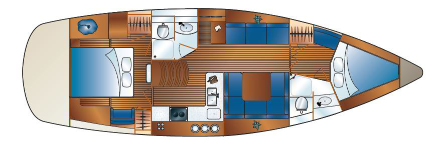 Marlow-Hunter 40 Pont Inférieur