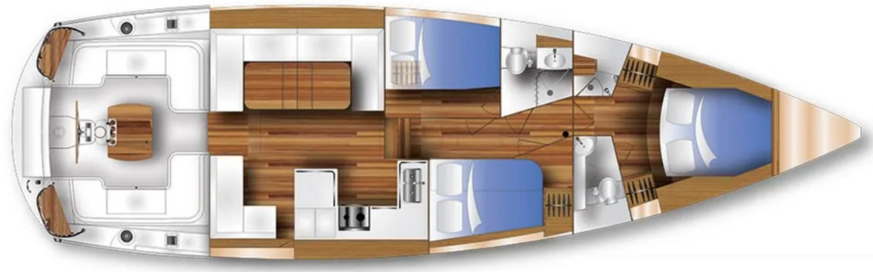 Marlow-Hunter 47 Pont Inférieur