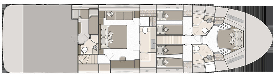 Monte Carlo Yachts 70 Cubierta Inferior