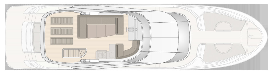 Monte Carlo Yachts 76 Flybridge Deck