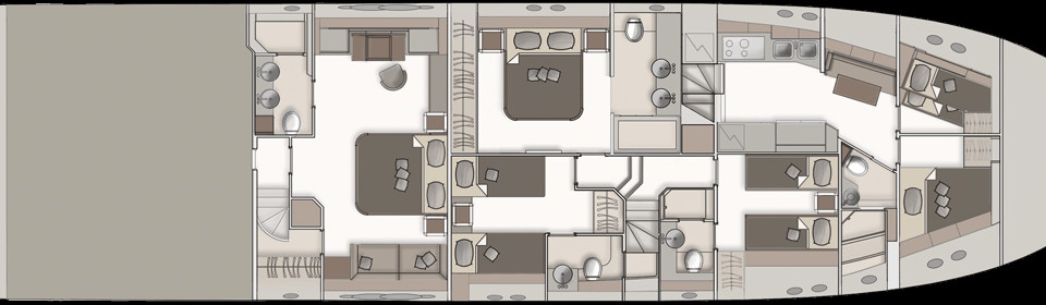 Monte Carlo Yachts 86 Cubierta Inferior (Opcional 2)