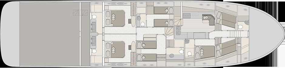 Monte Carlo Yachts 96 Pont Inférieur
