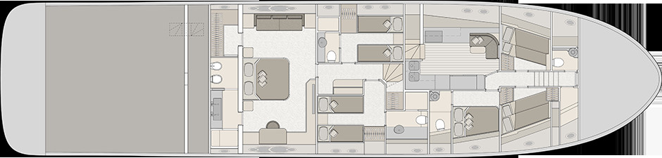 Monte Carlo Yachts 96 Cubierta Inferior (Opcional)