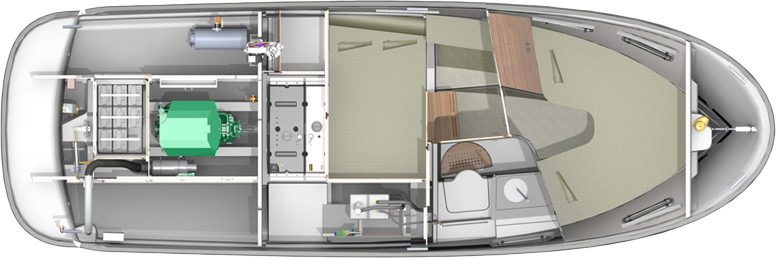Nimbus 305 Coupe Ponte Inferiore (Opzionale)