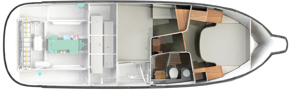 Nimbus 365 Coupe Unterdeck