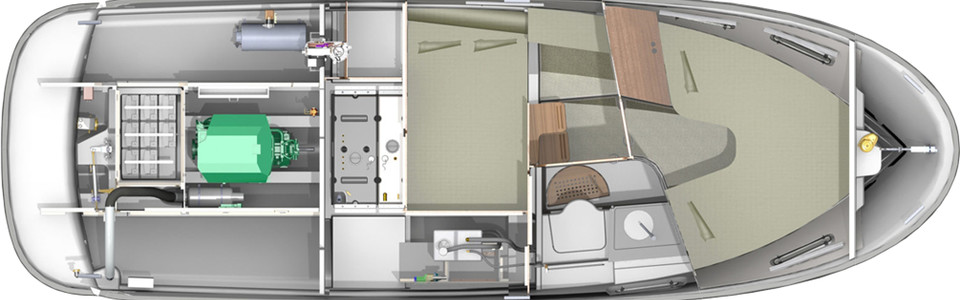 Nimbus 305 DROPHEAD Lower Deck (Optional)