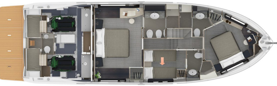 Absolute Navetta 58 Cubierta Inferior (Opcional)