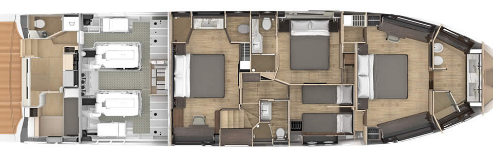 Absolute Navetta 73 Lower Deck (Optional)