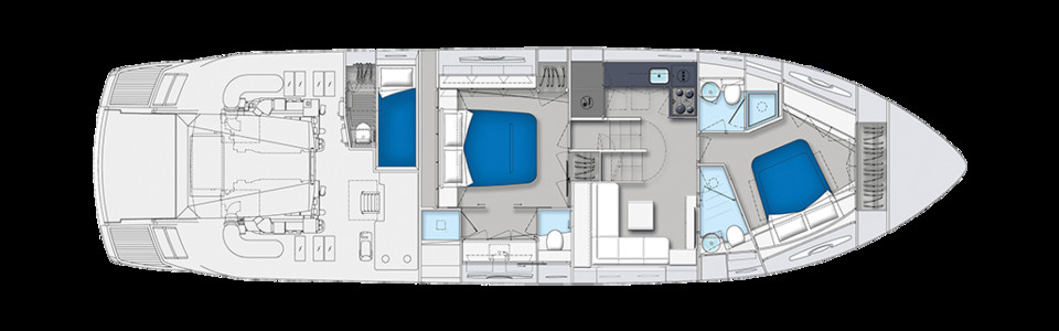 Pershing 62 Pont Inférieur (Option)