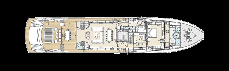 Pershing 140 Main Deck