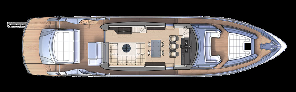 Pershing 8X Главная Палуба
