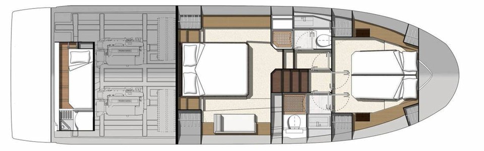 Prestige 460 S Lower Deck
