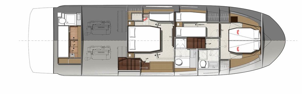 Prestige 520 S Lower Deck 2