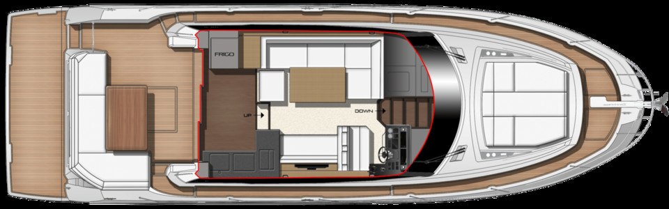 Prestige 460 Главная Палуба