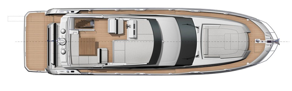 Prestige 590 Cubierta de Flybridge