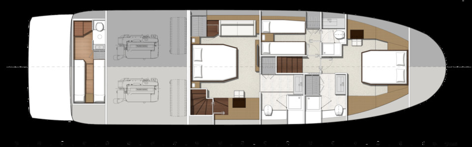Prestige 630 Lower Deck