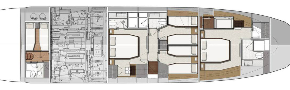 Prestige 680 Unterdeck