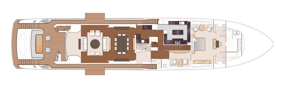 Princess 40M Главная Палуба