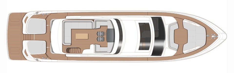 Princess S78 Sportbridge Deck
