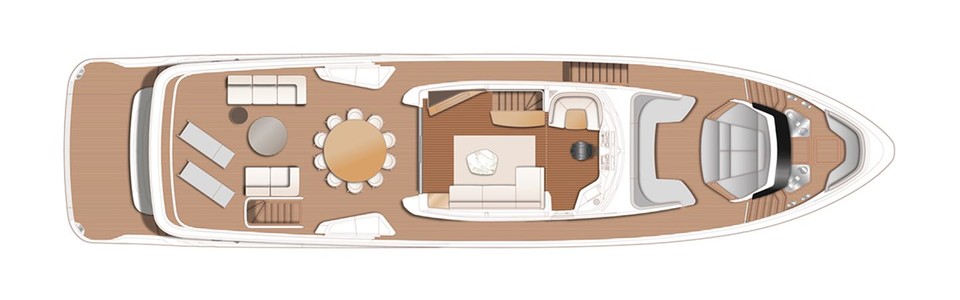 Princess X95 Flybridge Deck