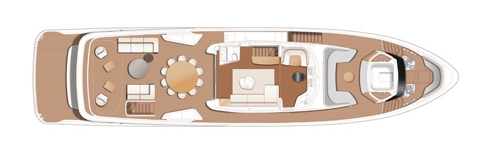 Princess X95 Flybridge Deck (Optional 2)