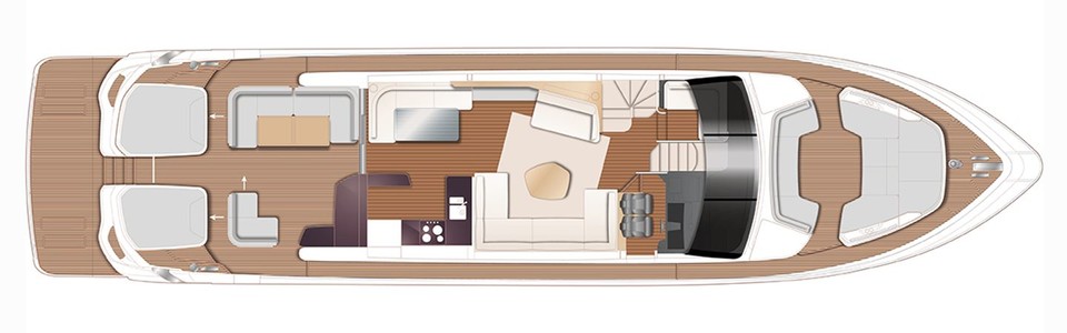 Princess V78 Cubierta Principal