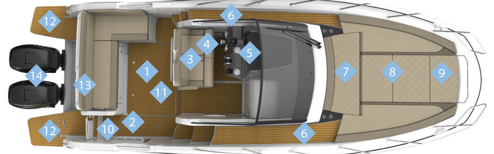 Quicksilver Activ 875 Sundeck Main Deck