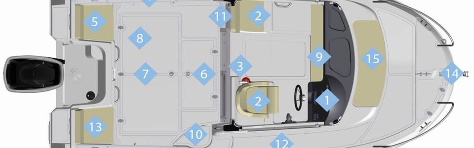Quicksilver 555 Pilothouse Main Deck