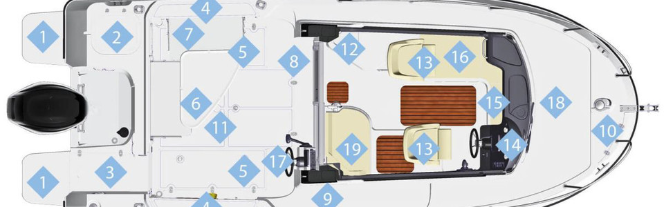Quicksilver 675 Pilothouse Main Deck