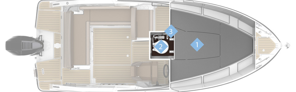 Quicksilver Activ 675 Cruiser Нижняя Палуба