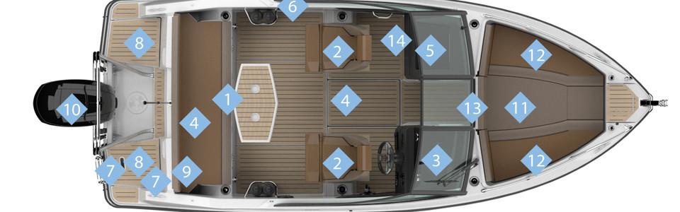 Quicksilver Activ 605 Bowrider Главная Палуба 2