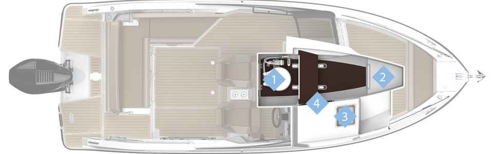 Quicksilver Activ 675 Bowrider Нижняя Палуба