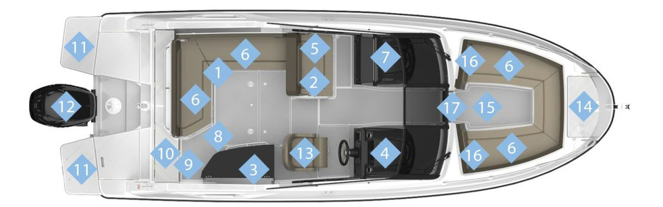 Quicksilver Activ 755 Bowrider Exterior Plan 2