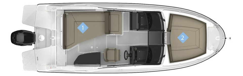 Quicksilver Activ 755 Bowrider Exterior Plan