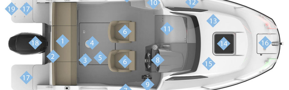 Quicksilver Activ 555 Cabin Exterior Plan