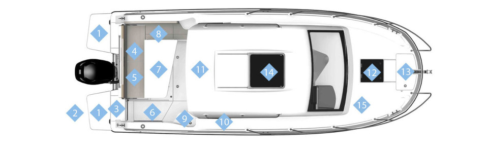 Quicksilver Activ 755 Weekend Exterior Plan