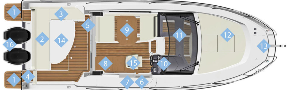 Quicksilver Activ 855 Weekend Cubierta Principal