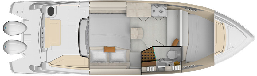 Regal 33 SAV Lower Deck