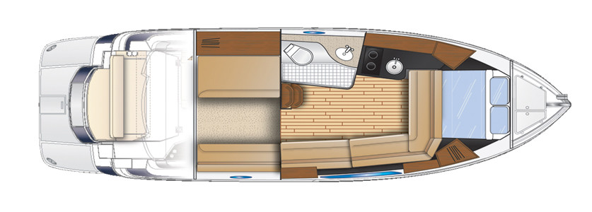 Regal 35 Sport Coupe Нижняя Палуба