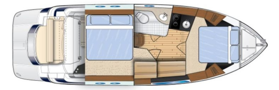 Regal 35 Sport Coupe Lower Deck (Optional)