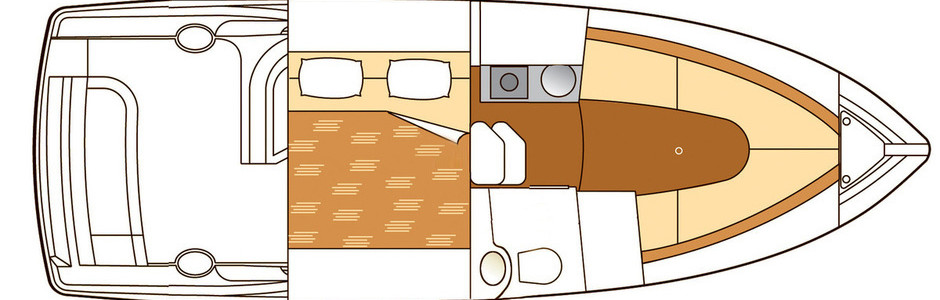 Rinker 260 EC Нижняя Палуба