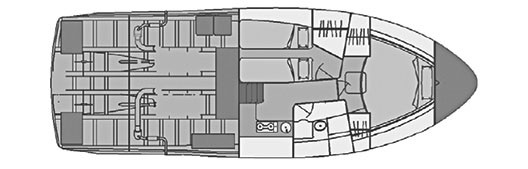 Rodman 1250 Нижняя Палуба
