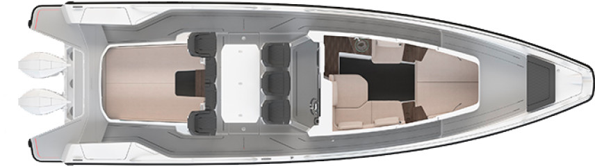 Axopar 37 Sun-Top Unterdeck 2